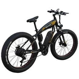 Generic Electric Bike AZRAA Fat Tire Electric Bike - 26x4.0 Inch Mountain Bike with 48V 10.5AH Removable Li-Ion Battery, Powerful Motor Beach Snow E-bike, Shimano 7 Speed Transmission Gears for Adults, Black