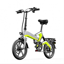 BAHAOMI Bike BAHAOMI Electric Bike 400W Motor 48V10AH Removable Lithium Battery Front And Rear Hydraulic Shock Absorption Magnesium Alloy Wheel E-Bike 16" Folding Adults Electric Mountain Bicycle, Yellow
