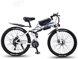 baozge Electric Bike baozge Electric Bike 26 Mountain Bike for Adult All Terrain 21-speed Bicycles 36V 30KM Pure Battery Mileage Detachable Lithium Ion Battery Smart Mountain Ebike for Adult-White blue A1_8AH / 40km