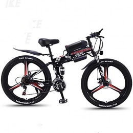 baozge Electric Bike baozge Electric Bike 26 Mountain Bike for Adult All Terrain 27-speed Bicycles 36V 30KM Pure Battery Mileage Detachable Lithium Ion Battery Smart Mountain Ebike for Adult-black red A2_8AH / 40km