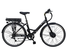 Basis Electric Bike Basis Hybrid Full Size Folding Electric Bike, 700c Wheel, 9.6Ah Battery - Black / Red