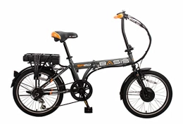 Basis Electric Bike Basis SP20 Folding Electric Bicycle, 20" Wheel - Grey / Orange