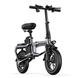 DKZK Electric Bike Bicycle, 14-Inch City Portable Folding Electric Skateboard Bike With Dual Seats And Removable Battery With LCD Smart Display, Suitable For Teenagers, Children And The Elderly