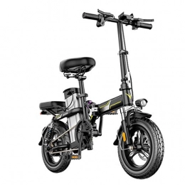 DKZK Electric Bike Bicycle, Portable Folding City Waterproof Electric Bicycle, Big Tires, Three Riding Modes, Removable Battery With LED Display, Dual Seats (48V 32AH, C)