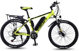 min min Electric Bike Bike, 36V 350W Electric Mountain Bike 26Inch Fat Tire E-Bike Full Suspension 21 Speed Aluminum Alloy E-Bikes, Moped Electric Bicycle with 3 Riding Modes, for Outdoor Cycling Travel ( Color : Yellow )