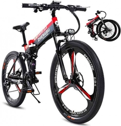 min min Bike Bike, Electric Mountain Bike for Adults, 400W Aluminum Alloy Ebike with 48V 10AH Lithium-Ion Battery 27 Speed Gear Commute / Offroad Electric Bicycle for Men Women (Color : Red 2) ( Color : Red 2 )