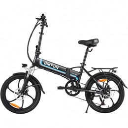 BIKFUN Electric Bike BIKFUN 20" Folding Electric Bike for Adults, 20 inch Electric Bicycle with 48V 10Ah Removable Battery 7-Speed Gears, E-bike with Pedal Assist & Throttle (48V 10AH-Black)