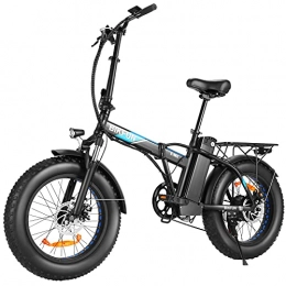 BIKFUN Electric Bike BIKFUN Folding Electric Bike Ebike, 20" 4.0 Fat Tire Electric Bikes for Adults (Black)