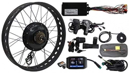 HalloMotor  Black 72V 1500W 20 * 4.0inch, 24 * 4.0inch, 26 * 4.0 inch 175mm 190mm FAT ebike Electric Bicycle REAR wheel Conversion Kits with 40A Controller and LCD TFT 750C color Display (175mm, 20 Inch)