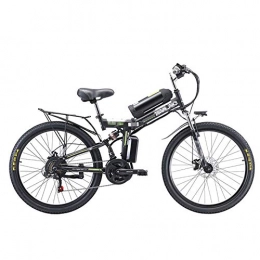 BMXzz Electric Bike BMXzz 26'' Folding Electric Bicycle, Electric Mountain Bike Removable Large Capacity Lithium-Ion Battery (48V 350W) Electric Bike for Outdoor Cycling Travel Work Out And Commuting, Black, Spoke wheel