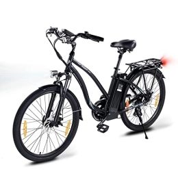 Bodywel Bike Bodywel Electric Bike for Adults, 26" E Bikes for Men Women, All Aluminium Alloy Frame Ebikes, City E-Bike Bicycles with 36V 15Ah Removable Battery, LED Display, 250W Motor (70-90KM) Black