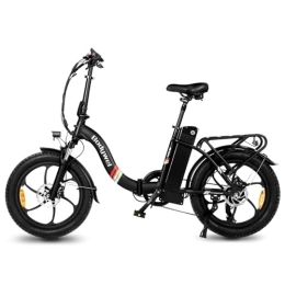 Bodywel  Bodywel F20SE Electric Bike, 20" Fat Tire Ebikes with 250W 36V 15.6Ah Removable Battery, Electric Folding Bikes with LED Display, Dual Oil Hydraulic Brakes, City E Bike for Unisex Adults (Black)