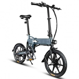 Bomoya Electric Bike Bomoya Folding Portable Electric Bike Aluminum Alloy, 16 Inch Inflatable Rubber Tire, 250W Motor, 25KM / H Speed, 3 Mode for Choice, Three-speed Electric Assist Shifting, White / Dark Gray