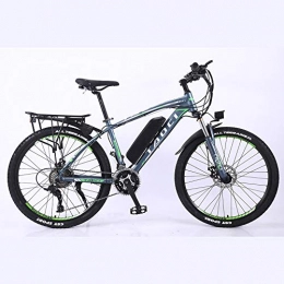 BWJL Bike BWJL Lithium battery electric bicycle power assist mountain bike, Aluminum alloy Ebikes Bicycles All Terrain, 26" 36V 350W 13Ah Removable Lithium-Ion Battery Mountain Ebike for Men''s, Gray-gre.