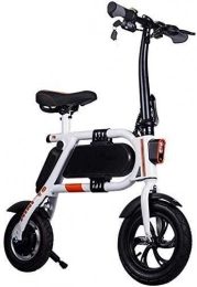 BXZ Electric Bike BXZ Folding Electric Bike, Mini Electric Bicycle Adult Two-Wheel Mini Pedal Electric Car with Led Lighting Lithium Battery Bike Outdoors Adventure