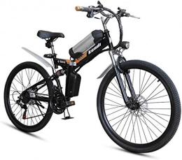 LEFJDNGB Bike Bycicles Folding Electric Bicycle 26-inch Portable Electric Mountain Bike High Carbon Steel Frame Double Disc Brake with Front LED Light 36V / 8AH