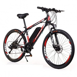 BYINGWD Electric Bike BYINGWD E-bike, 26'' electric mountain Cycling with 36V 8 Ah removable lithium ion battery, 21 speed electric bike, electric Bicycles with three riding modes(Color:red)