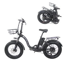 BYINGWD Electric Bike BYINGWD Electric Bicycle, Electric Folding Bike Fat Tire 20"* 4" With 48V 18Ah Removable Battery, Electric Bicycle With Three Riding Modes，ebike(Color:KF9)