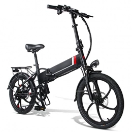bzguld Bike bzguld Electric bike 350W Electric Bike Foldable for Adults Lightweight 20 Inch Aluminum Folding Electric Bicycle 48V 10.4AH Lithium Battery Ebike (Color : Black)