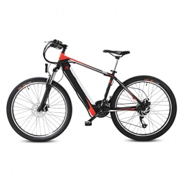 bzguld Bike bzguld Electric bike Electric Bicycle for Adults 26 Inch E Bike 48V 10ah Lithium Battery Hidden In Frame 15.5 Mph 240W 27-Speed Urban Electric Bicycle for Adults (Color : Black red)