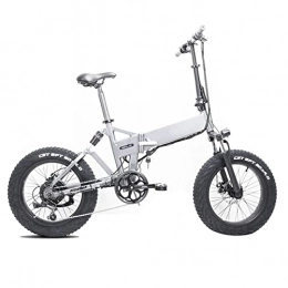bzguld Bike bzguld Electric bike Electric Bike For Adults Foldable 20 Mph 500W Electric Bicycle 48V Motor E-Bike Fold Frame 12.8Ah Lithium Battery 20 Inch Fat Tire Electric Mountain Bike (Color : Gray)