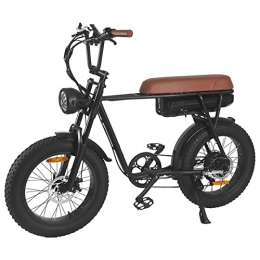 bzguld Bike bzguld Electric bike Electric Mountain Bike for Adults 500W Ebike 20" Fat Tire Electric Mountain Bike 15.5MPH with 48V 10AH Removable Lithium Battery 7 Speed (Color : 48V 10Ah 500W)