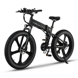 bzguld Electric Bike bzguld Electric bike Mountain Folding EBike 26" Fat Tire Bike 1000W Ebike 48V 12.8AH Lithium Battery 31MPH Electric Dirt Bike Electric Bicycle Electric Cars Vehicles for Adults (Color : 1000W)