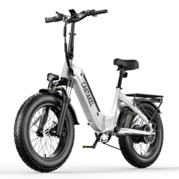 CANTAKEL Bike CANTAKEL GN20 Adult Foldable Step-Thru Electric bike 20inch Fat tire with 48V15AH Removable battery 7speed