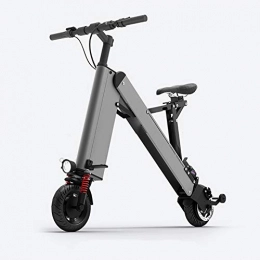 Caogene Electric Bike Caogene Mini electric bicycle, foldable geometric shape, constant speed function button, 350W power, maximum cruising 40km, the best travel tool for urban youth, Gray