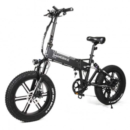 CARACHOME Bike CARACHOME Electric Bike, 48V 500W 20 Inch Fat Tire Folding Samebike Electric Moped Bike with Three Riding Modes MTB Electric Bicycle, Black