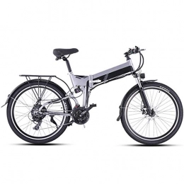 CARACHOME Electric Bike CARACHOME New Electric Bike, 48V500W Electric Mountain Bike 48V10.4AH Lithium Battery Ebike Electric Bicycle for Man & Woman Commuting and Leisure, Gray