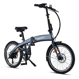 CARPAT SPORT Folding Electric Bike, 20" Aluminum Alloy Frame, 36V 6.6AH Battery, 250W Rear-Hub Motor,SHIMANO RS35 6SPEED SHIFT LEVER, 7 Point Magentic Steel,25KM/H, Electric bikes for adults.ebike.