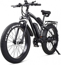 CASTOR Bike CASTOR Electric Bike Bikes, Adult Electric OffRoad Bikes Fat Bike 26 4.0 Tire EBike 1000w 48V Electric Mountain Bike with Rear Seat and Removable Lithium Battery