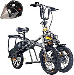 CASTOR Bike CASTOR Electric Bike Electric Bike Electric Mountain Bike 350W bike 14'' Electric Bicycle, 30MPH Adults bike with Lithium Battery, Hydraulic Oil Brake, Inverted ThreeWheel Structure Electric Bicycle