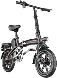 CASTOR Electric Bike CASTOR Electric Bike Fast Electric Bikes for Adults Portable Easy to Store, 14" Electric Bicycle / Commute bike with Frequency Conversion Highspeed Motor, 48V 8Ah Battery (Size : 30km)