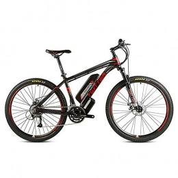 CCDD Bike CCDD Electric Mountain Bike, Disc Brake 27 Speed 27.5 Inches 26 Inch GRENERGY Lithium Battery 36V 10AH Rear Mountain Bike, Black-red-26 * 15.5in