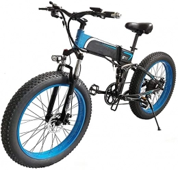 CCLLA Electric Bike CCLLA Folding Electric Bicycle Moped 20 4.0 Inch Beach Snow Fat Tire Mountain Bike Fat Tire Ebike 1000w Wide Rim Electric Mountain Bike 48v 10ah Battery 35km / H 20inch 7-speed