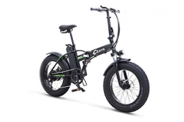 Ceaya 20 Inch Electric Bikes, Snow Bike 500W Folding Mountain Bike with Rear Seat with 48V 15AH Lithium Battery and Disc Brake, All Terrain