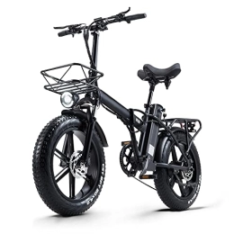 Ceaya Electric Bike CEAYA Electric Bikes for Adults 20" Electric Folding Bike Fat Tyre E bike with 48V20AH Lithium Battery, Dual Disc Disc, 8 Speed Gears