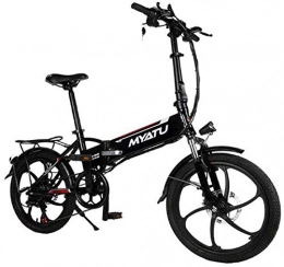 CHEER.COM Bike CHEER.COM 20 Inches 6 Speed 48V / 10AH 250W Lightweight Folding Aluminum Alloy Electric Bicycle Electric Bike With USB Charging Interface Lithium Battery Ebike For Adult, Black