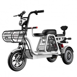 CHEER.COM Bike CHEER.COM 3 Wheel Electric Bikes For Adult 500W Mountain Electric Scooter 48V15AH 12Inch Electric Bicycle With Electric Lock Fast Battery Charger For Home Shopping Use, White