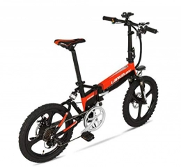 CHEER.COM Bike CHEER.COM Folding Aluminum Electric Bike Removable 48V 10.4ah Removable Battery Fat Tire Snow Mountain Bike 400W Adult Assisted E-Bike Double Disc Hydraulic Brake, Red
