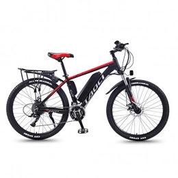 CHR Electric Bike CHR 26 Inch Electric Bikes For Adult, Magnesium Alloy Ebikes Bicycles All Terrain, 36V 350W Removable Lithium-Ion Battery Mountain Ebike, Red-8AH50km