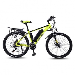 CHR Electric Bike CHR Magnesium Alloy Ebikes Bicycles 26 Inch Electric Bikes For Adult, 36V 350W Removable Lithium-Ion Battery Mountain Ebike, Yellow-10AH70km