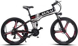 CNRRT Electric Bike CNRRT 26 inches electric bike, rear seats with integrated 3-spoke wheels advanced full suspension and 21-speed gear