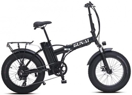 CNRRT Electric Bike CNRRT Electric snow bike 500W 20 inch folding mountain bike, with a disc brake and a lithium battery 48V 15AH (Color : Black, Size : -)