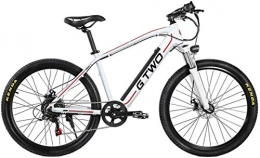CNRRT Bike CNRRT GTWO 27.5 inch mountain bikes electric bicycle 350W 48V 9.6Ah lithium battery 5 PAS movable front and rear disc brake (Color : White Red, Size : 9.6Ah)