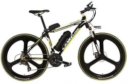 CNRRT Electric Bike CNRRT MX3.8Elite 26 inch mountain bike, speed 48V electric bicycle 21, the front fork can be locked with assisted bicycle LCD display (Color : Black Yellow, Size : 10Ah)
