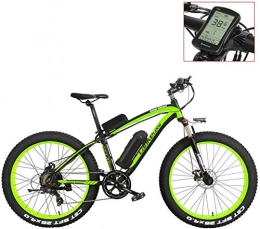 CNRRT Bike CNRRT XF4000 26 inch electric bike, 4.0 fat snow bike tires, power-assisted bicycle pedal 48V lithium battery (Color : Green-LCD, Size : 500W)