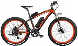 CNRRT Bike CNRRT XF4000 26 pedal assist electric bike 4.0 inch thick snow bike tire 1000W / 500W 48V lithium battery strength lockable fork ATV (Color : Black Red, Size : 1000W 17Ah+1 Spare)